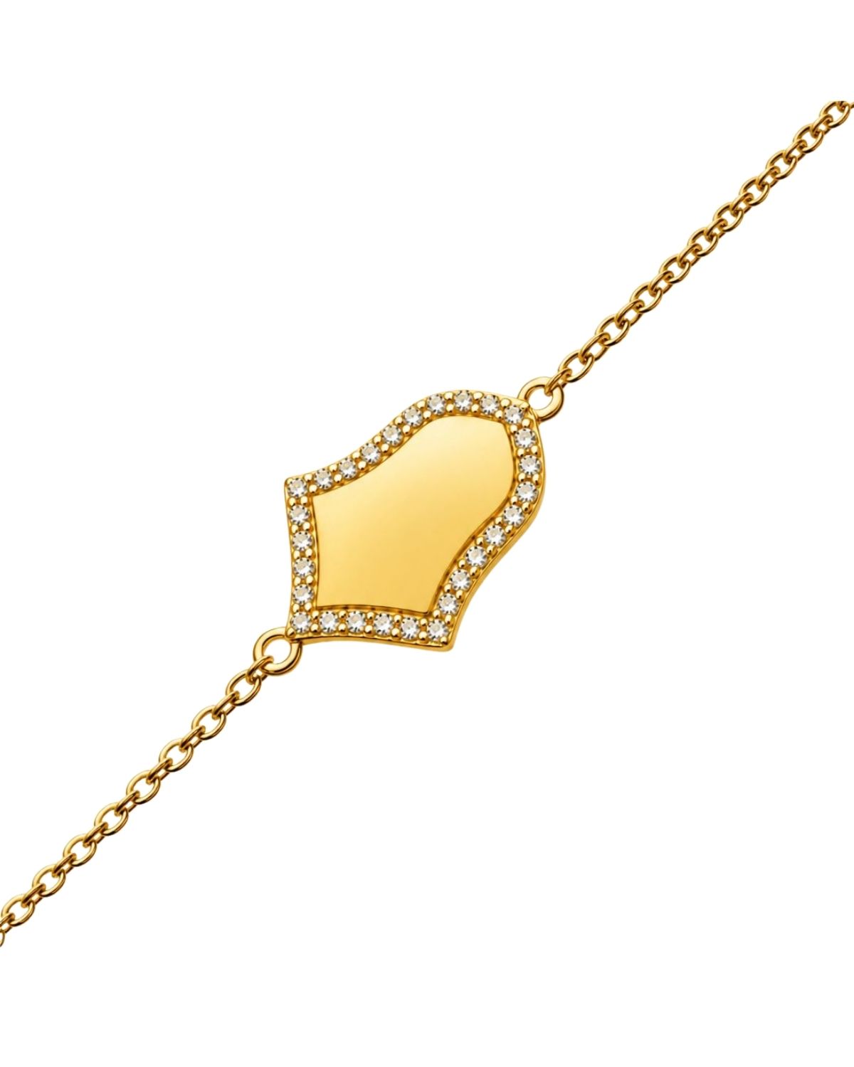 Steppe Tulip Double-Sided Bracelet | Mother of Pearl | Yellow Gold