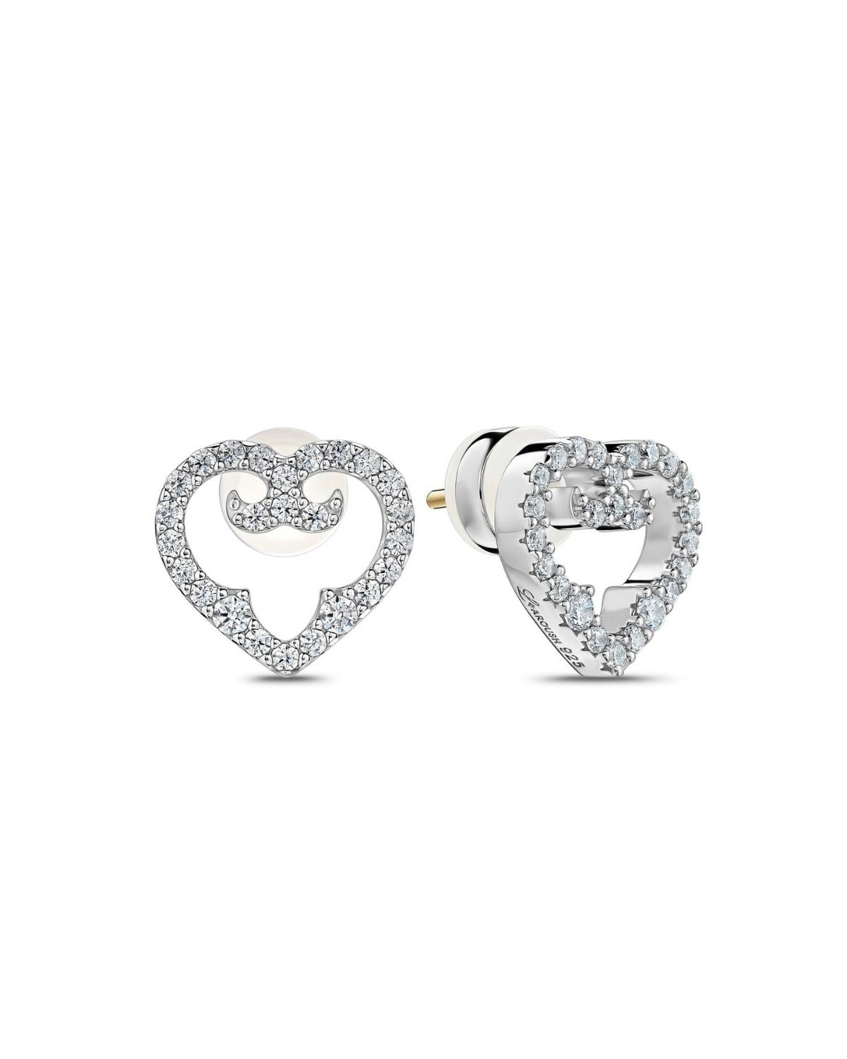 Heart Stud Earrings | Silver | Gold post