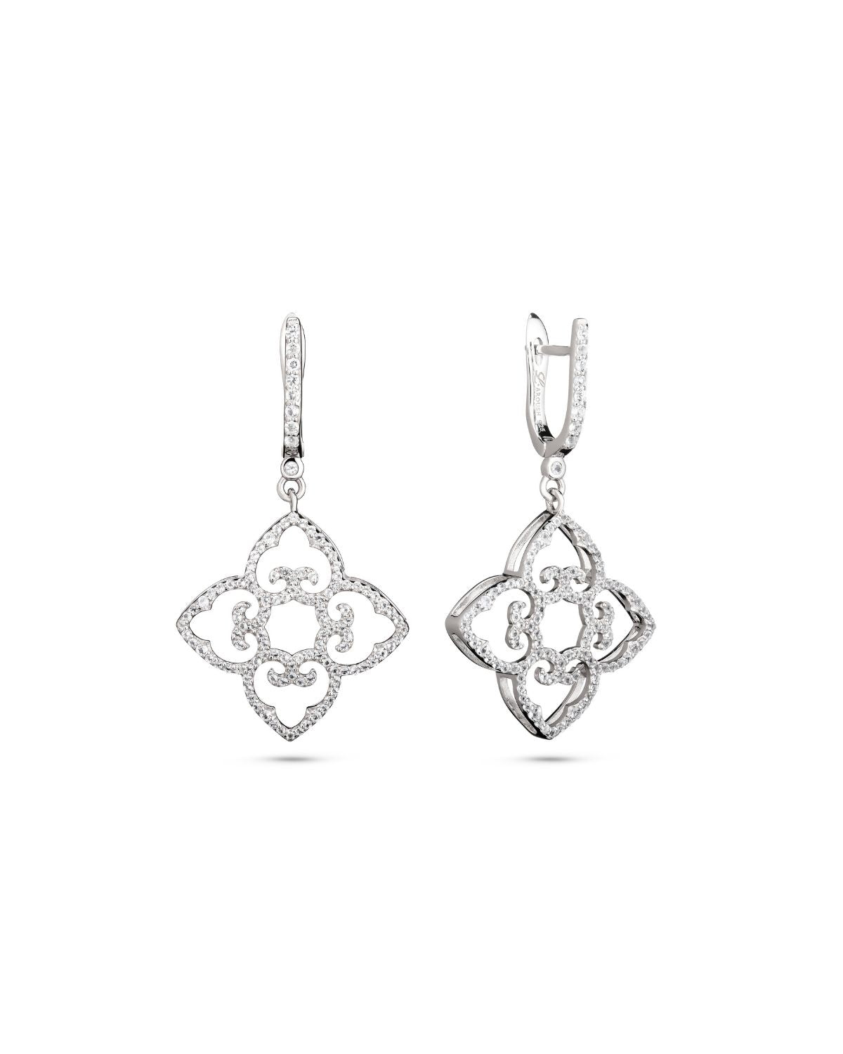 Classic Double-sided Earrings | Silver
