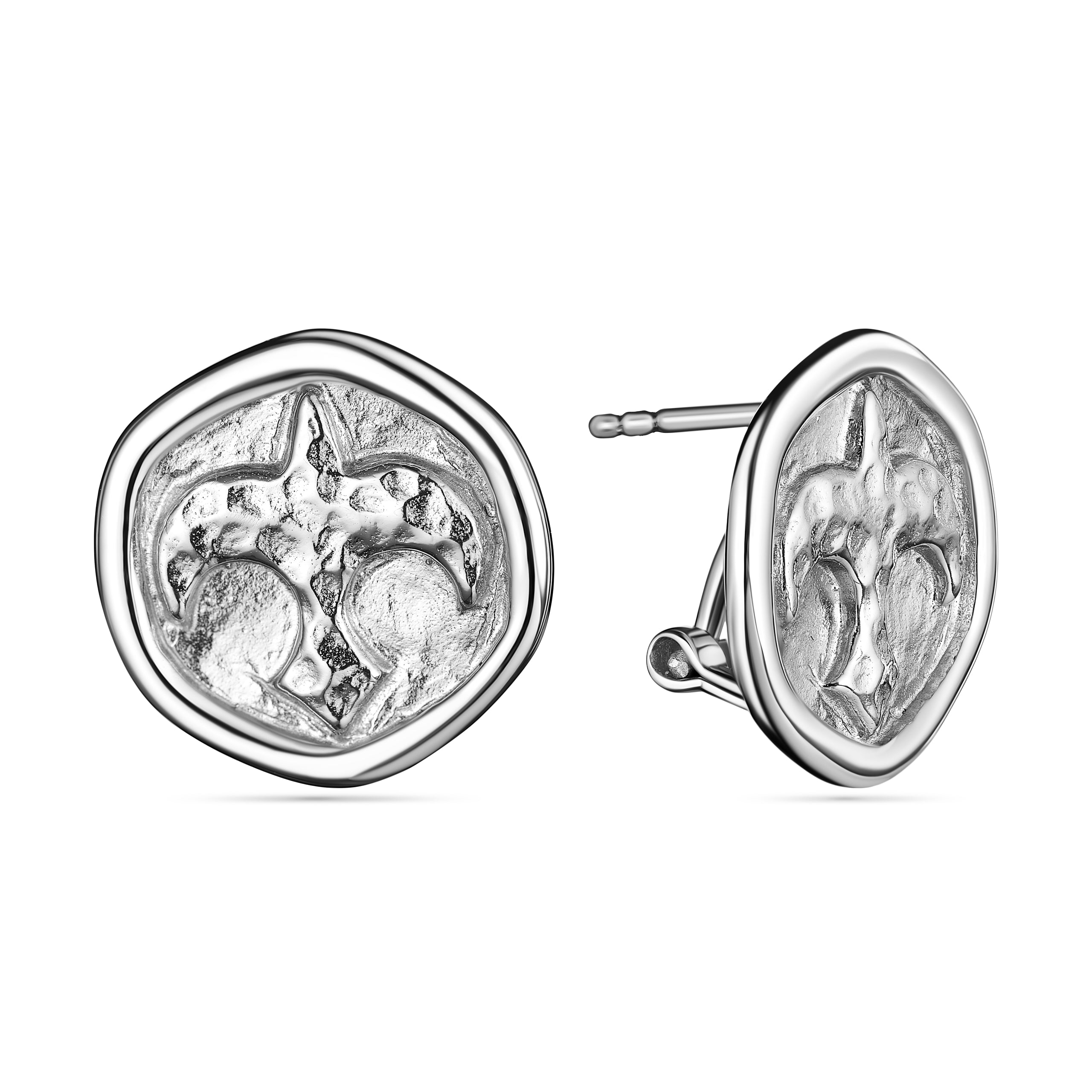 Antique Bird Clip-On Earrings | Rhodium