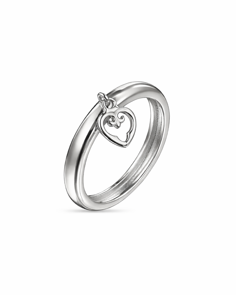 Heart Miniatures Ring | Rhodium