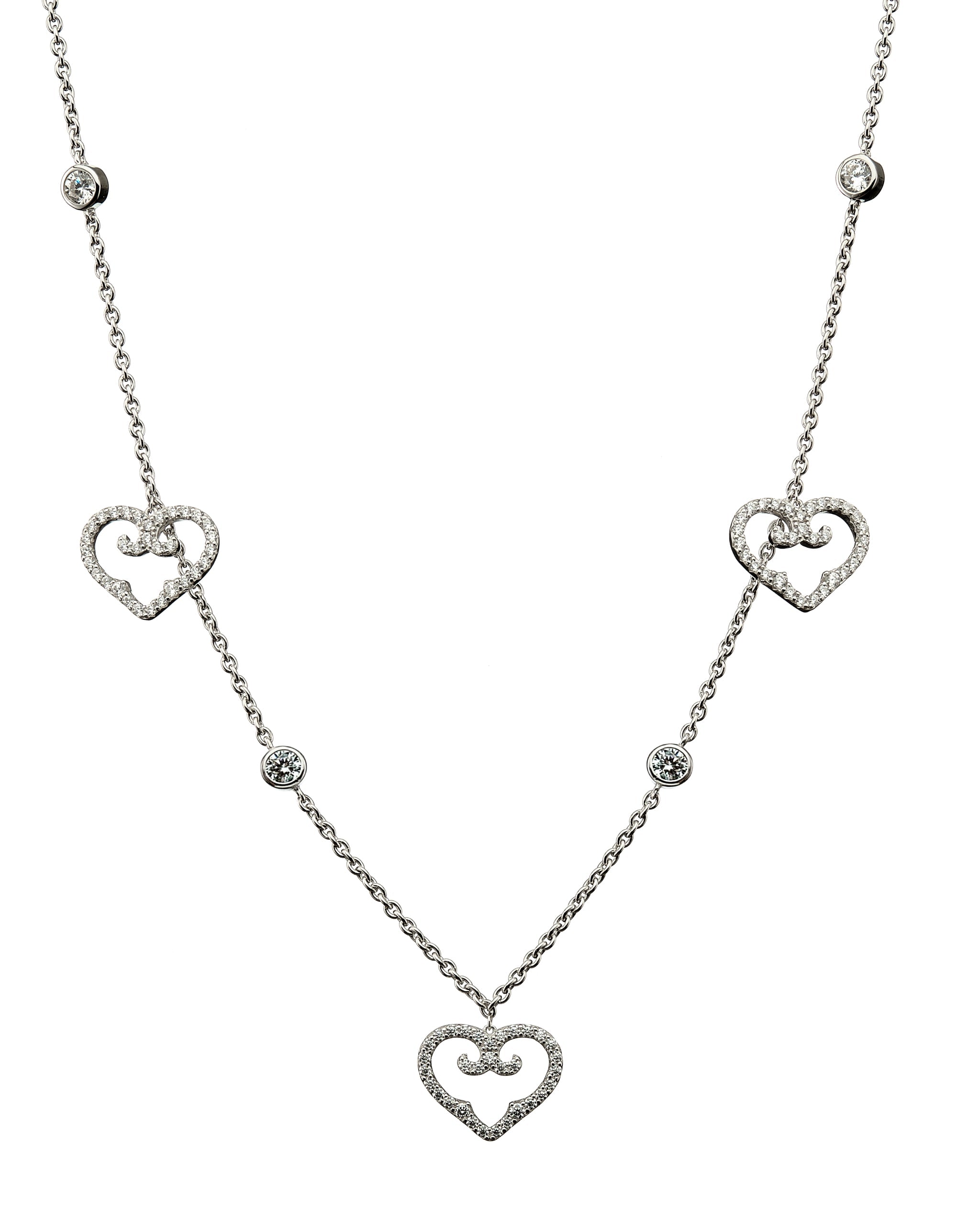 RILY Three Hearts Necklace Silver ネックレス RILY Three Hearts Necklace Silver ネックレス RILY Three Hearts