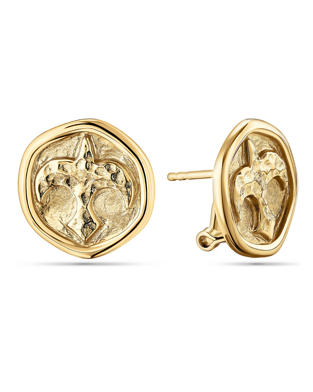 Antique Bird Clip-On Earrings | Yellow Gold