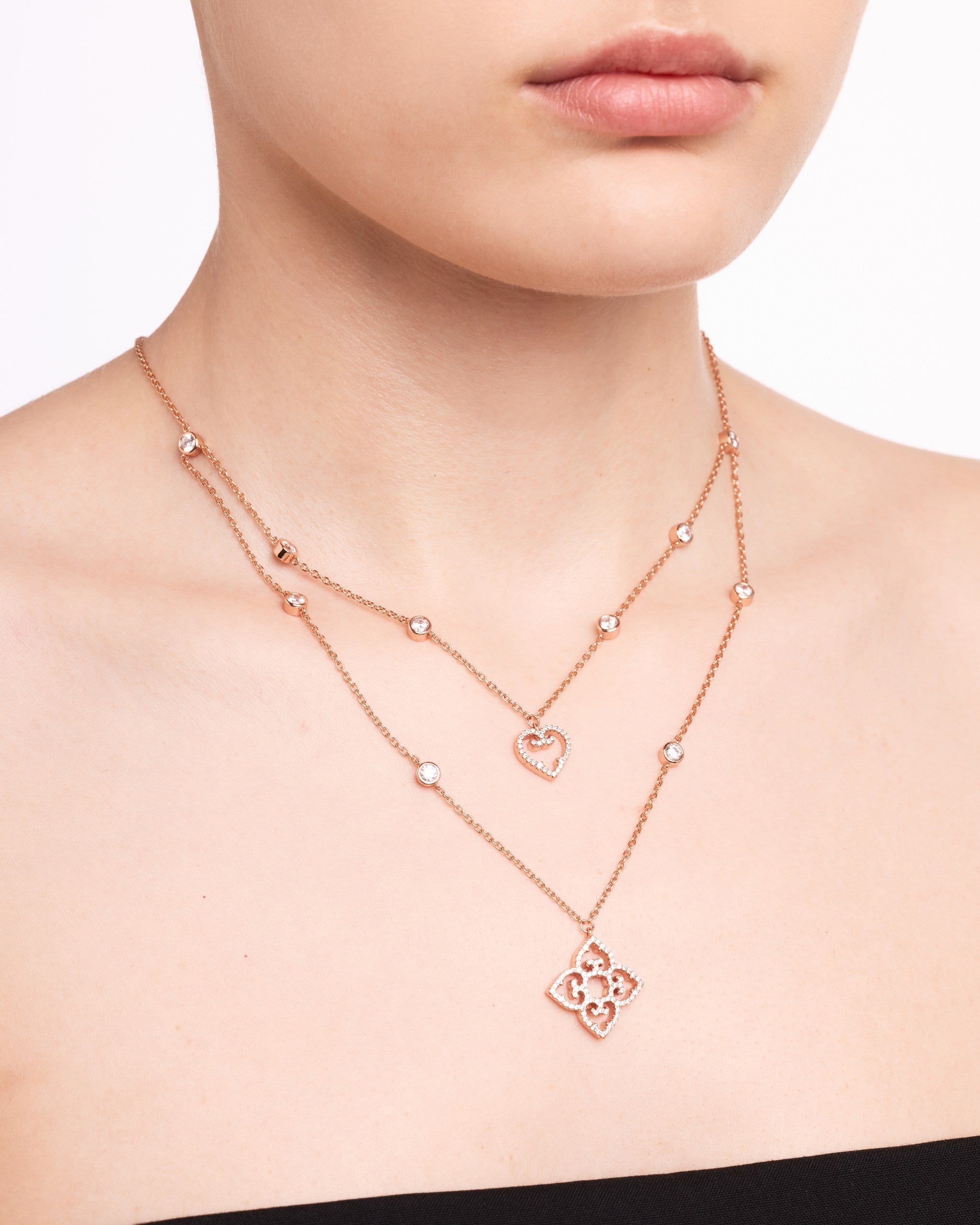 Mother and Child Necklace | Rose Gold