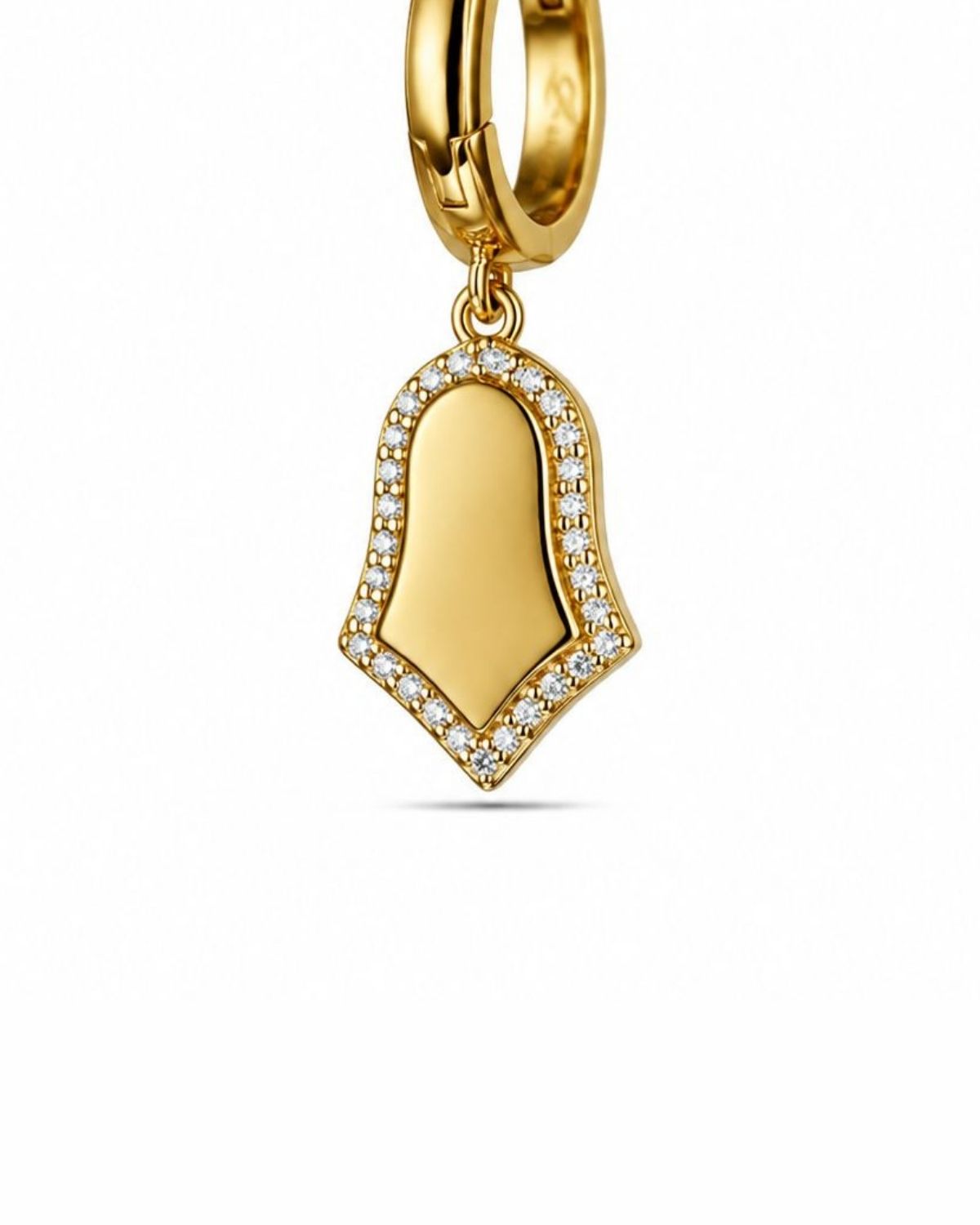 Steppe Tulip Hoop Double-Sided Earrings | Mother of Pearl | Yellow Gold
