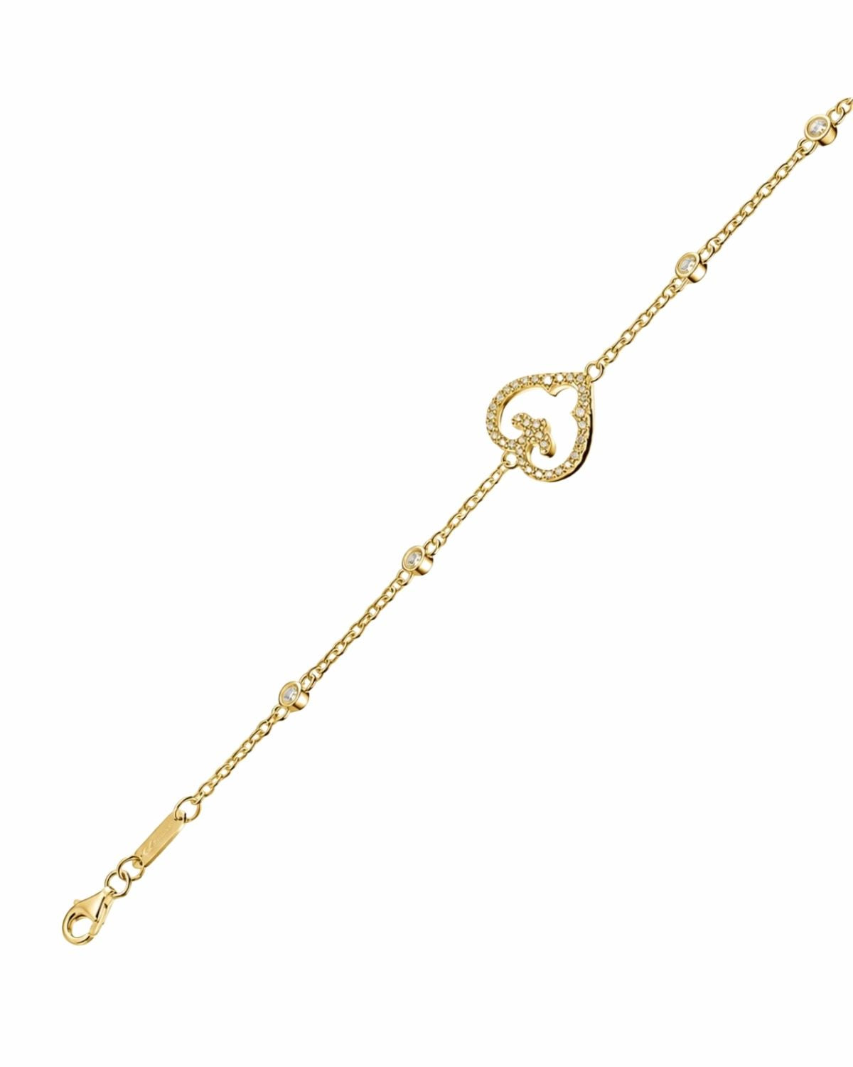 Heart Mini Bracelet | Double-Sided |  Yellow Gold