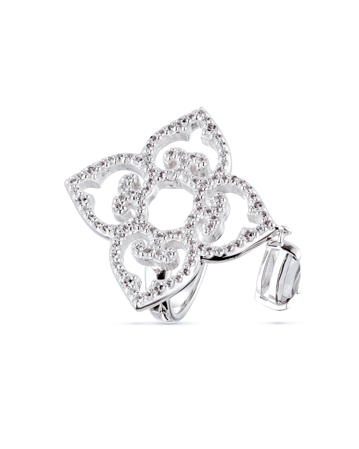 Classic Crystal Ring | Rhodium