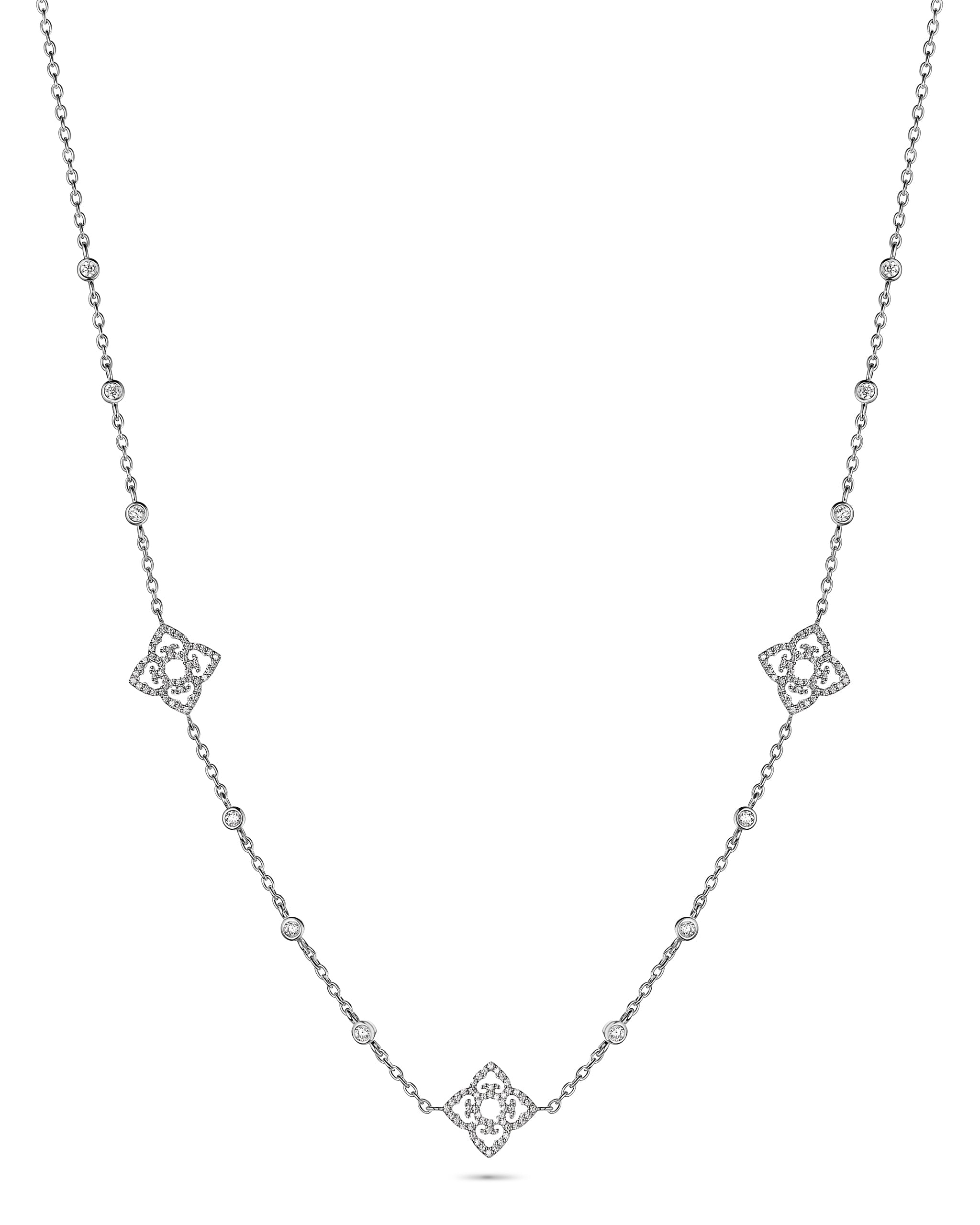 Classic Trio Double-Sided Choker | Rhodium