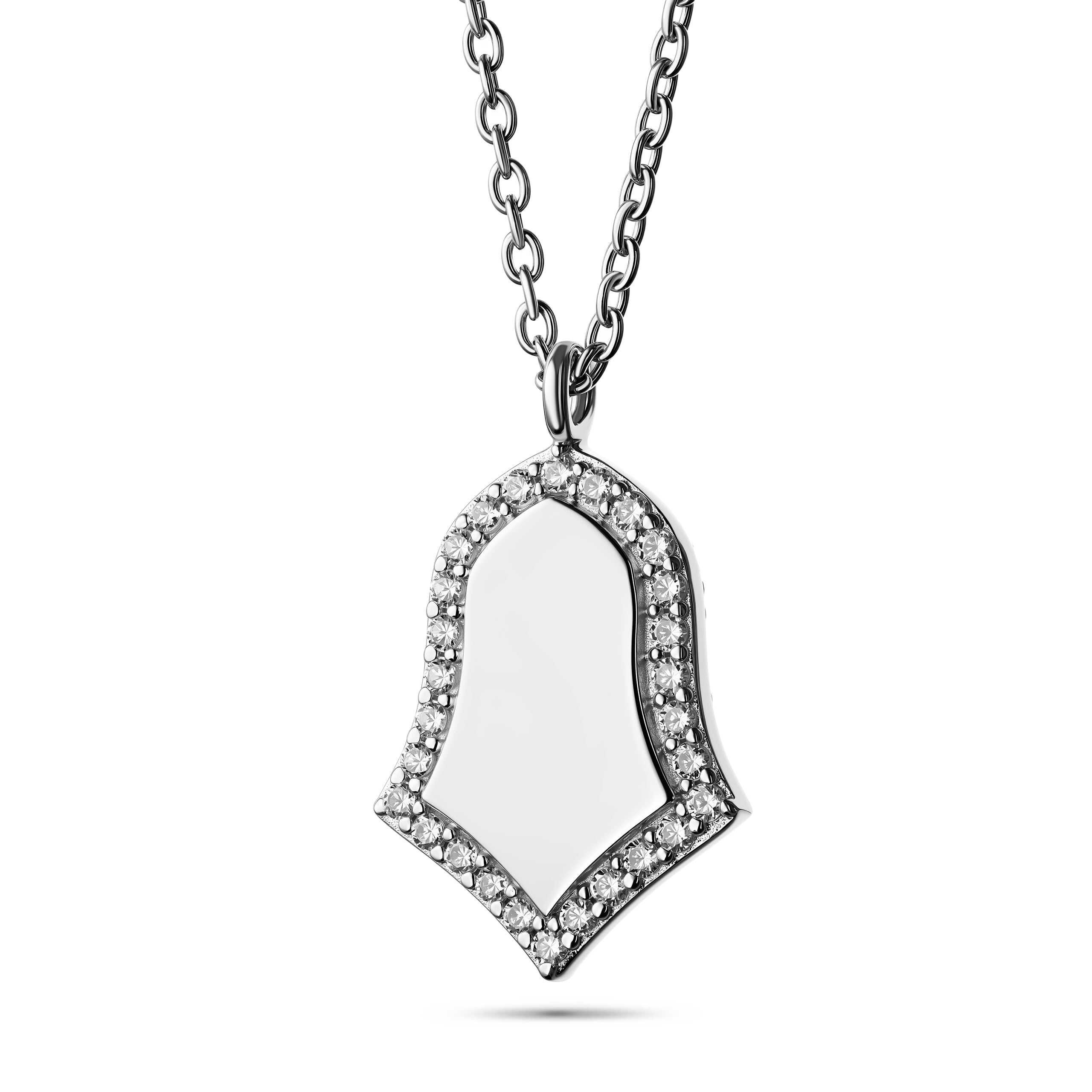 Steppe Tulip Double-Sided Pendant | Mother of Pearl | Rhodium