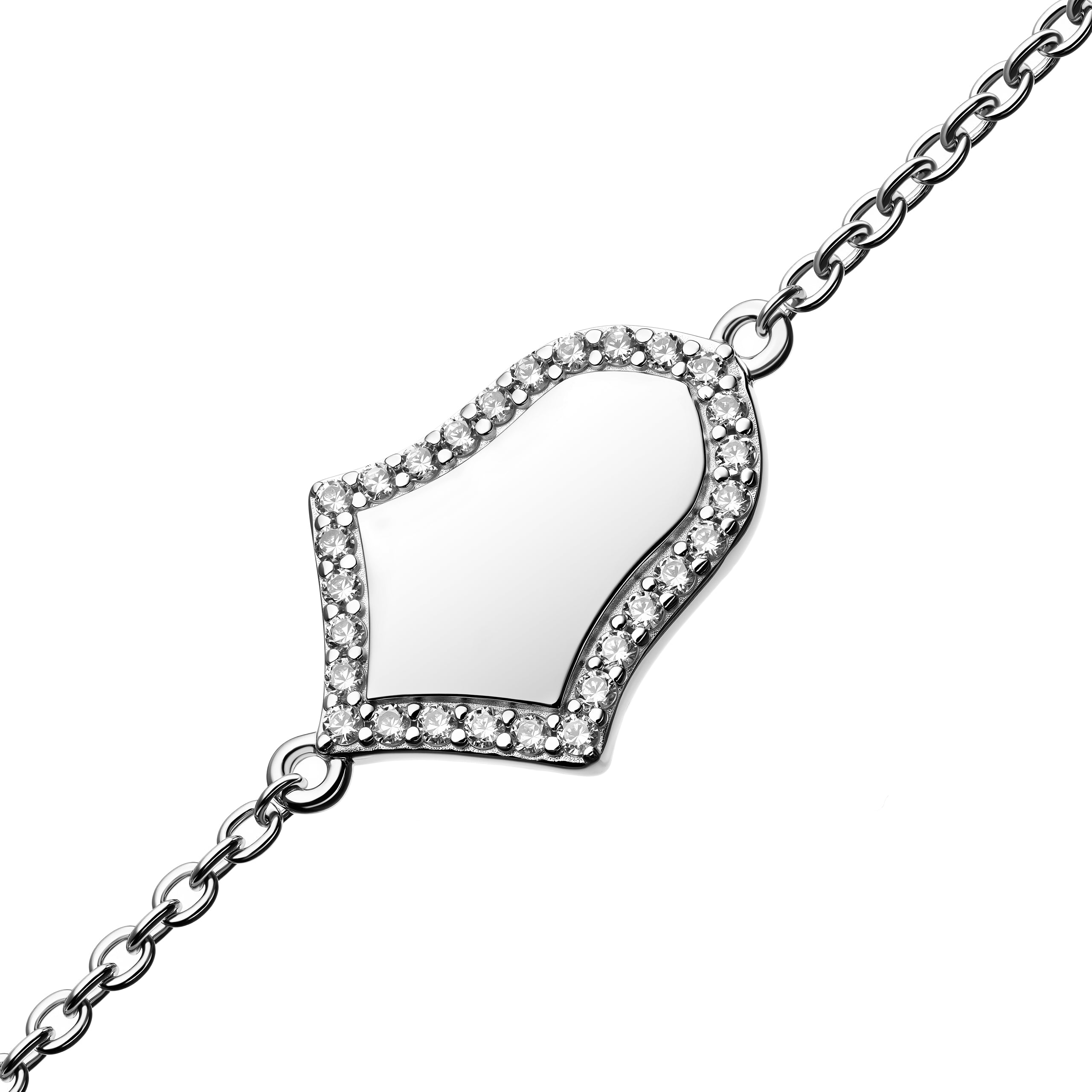 Steppe Tulip Double-Sided Bracelet | Mother of Pearl | Rhodium