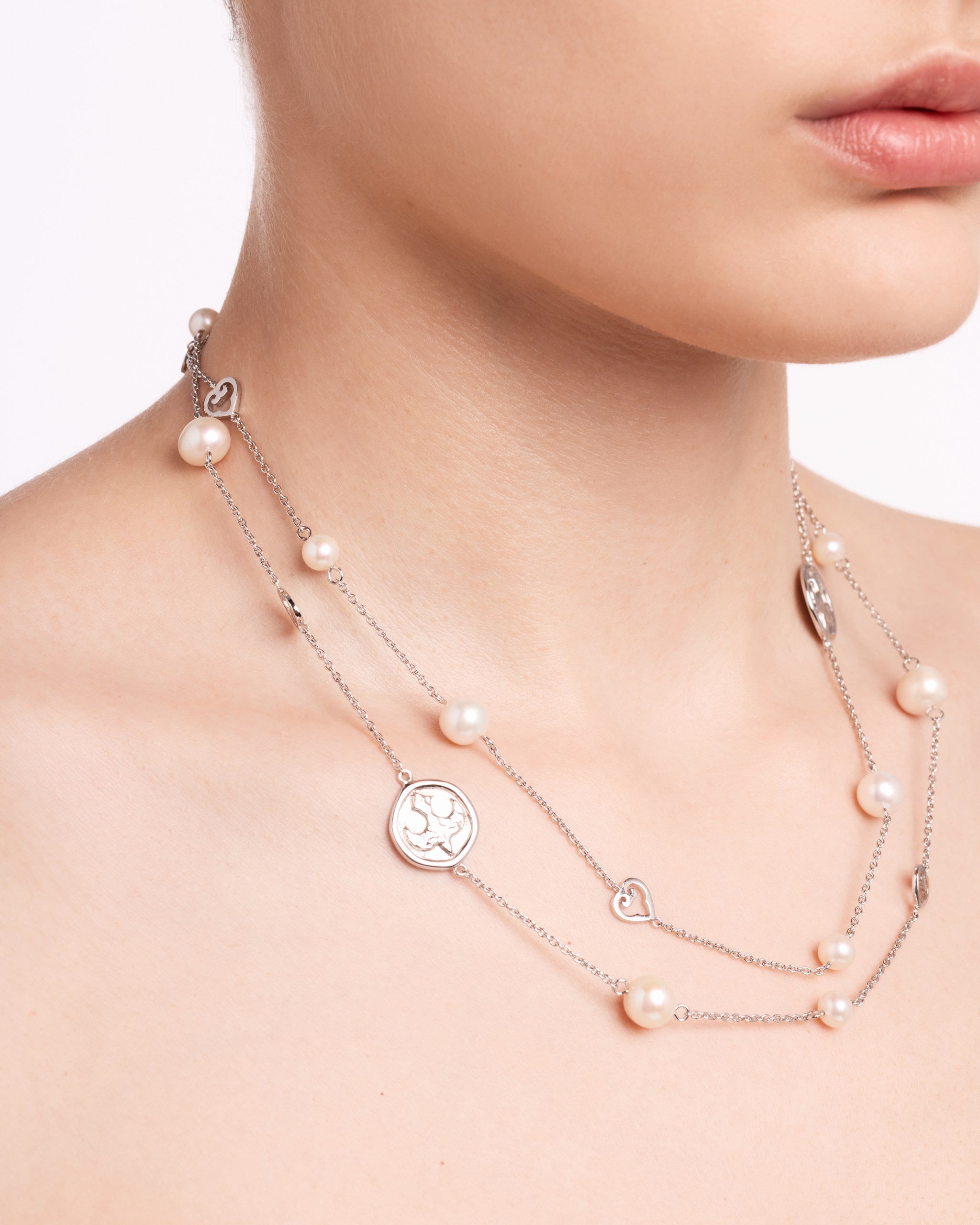 Antique Sautoir Necklace | Rhodium