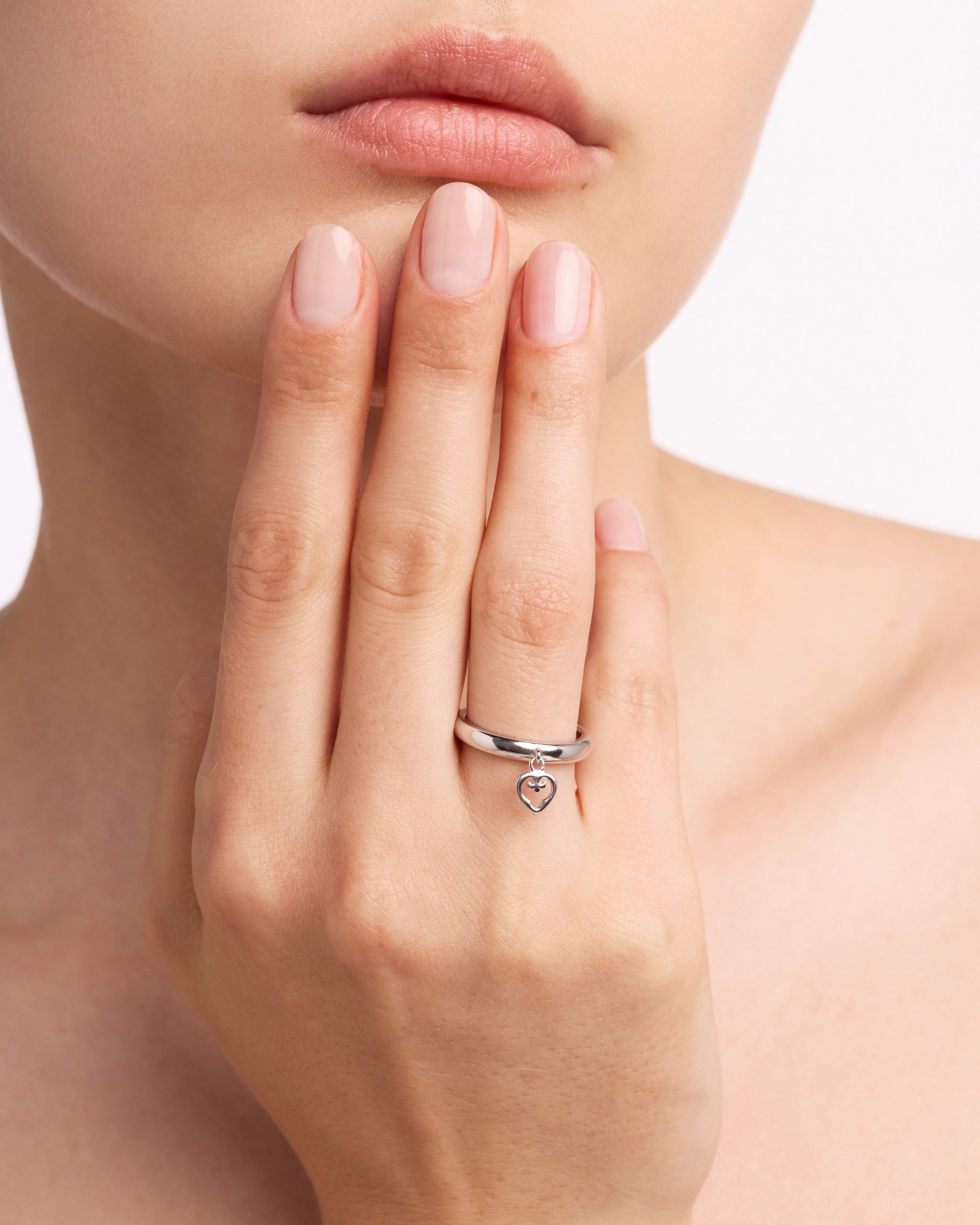 Heart Miniatures Ring | Rhodium