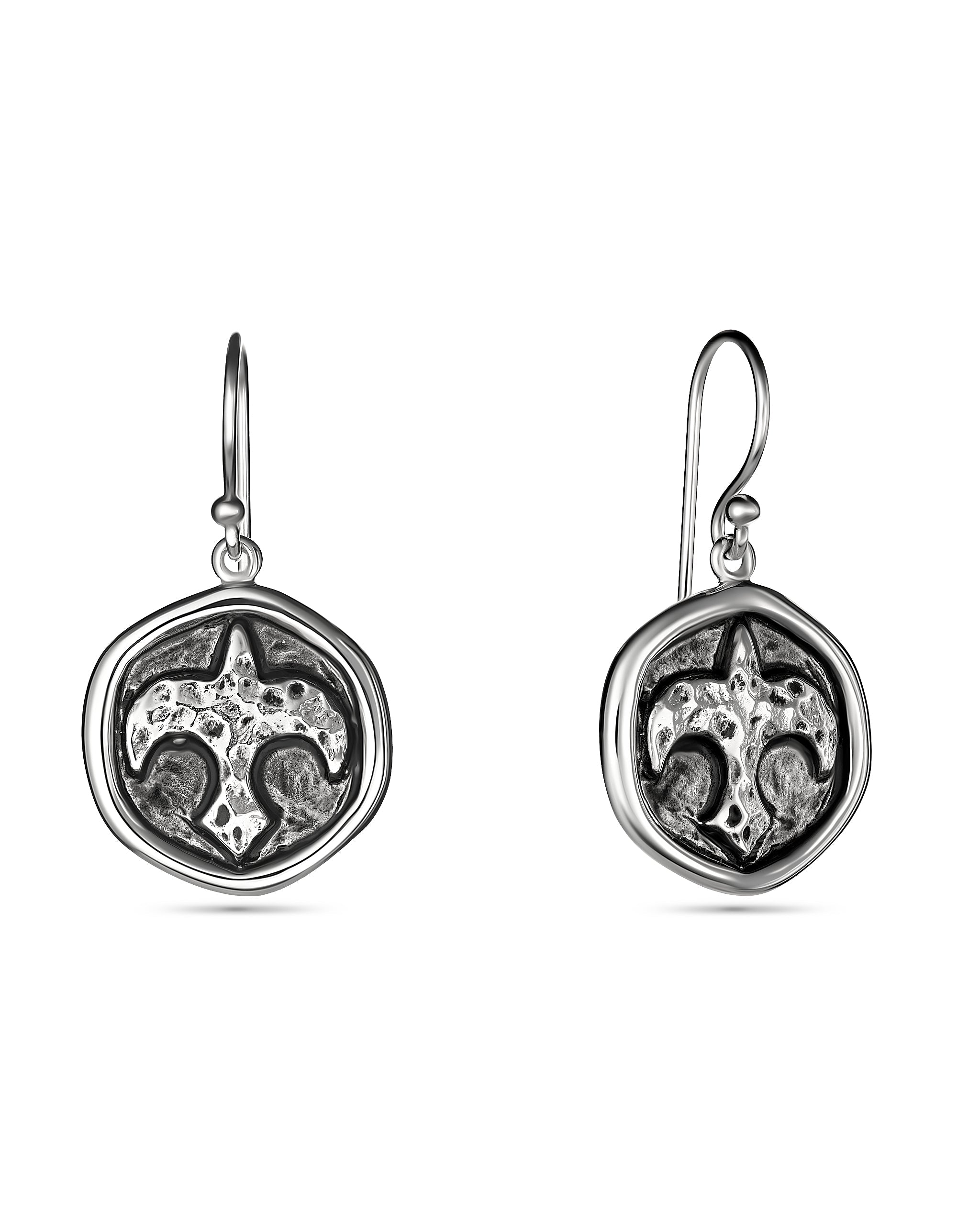 Antique Bird Earrings | Rhodium