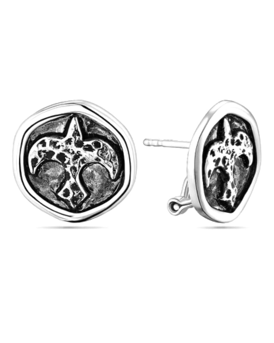 Antique Bird Clip-On Earrings | Rhodium | Oxidized